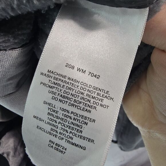 Columbia Jacket Mens XXL Gray Black Fleece Full Zip Nylon Shouder Denali - Picture 9 of 11